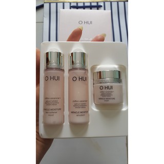 Bộ mini dưỡng ẩm & trắng da Ohui (Ohui Miracle Moisture miniature kit) 3 sp