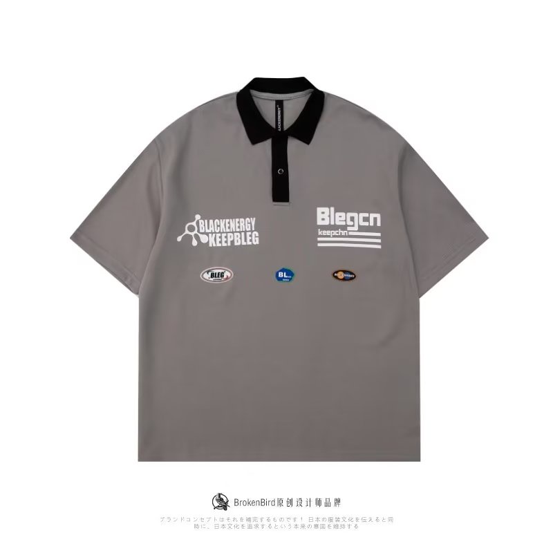 Áo Thun POLO Ngắn Tay Form Rộng Phong Cách Hàn Quốc Dành Cho Nam