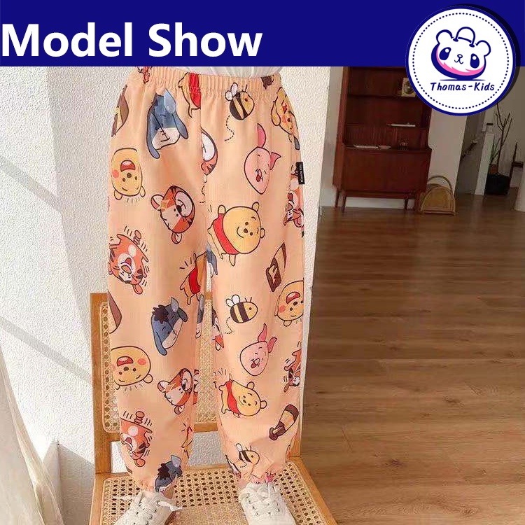 Quần Ngủ Dài Dáng Rộng In Họa Tiết Anpanman Dễ Thương Thời Trang Mùa Hè Cho Bé Trai 2-8 Tuổi