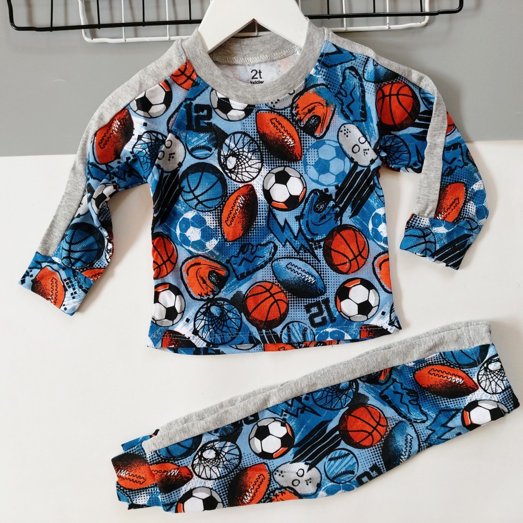 [THANH LÝ] Bộ cotton Bozip dài tay Toddler bé trai Xuất Dư RẺ ĐẸP (7-20kg) - Phần 1