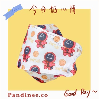 Khẩu trang SQUID GAME KF94 Trò Chơi Con Mực in hình cao cấp xuất Hàn Pandinee KT02