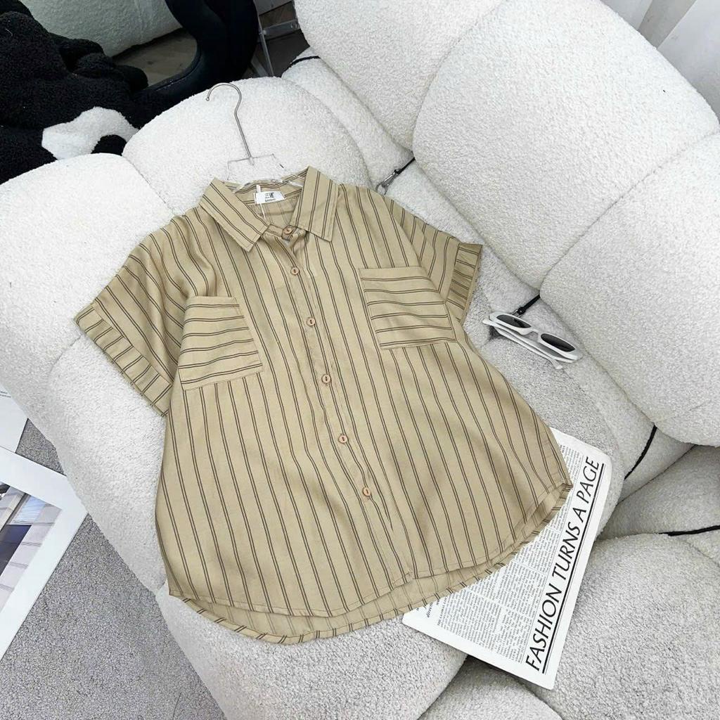Áo sơ mi kẻ cộc tay Mã 17531