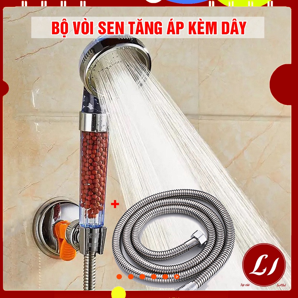 VÒI SEN TĂNG ÁP(bao gồm: vòi hoa sen + dây dẫn nước inox)