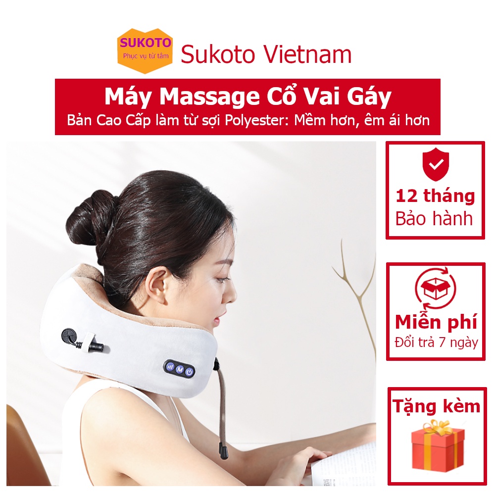 Máy Massage Cổ Cao Cấp - Gối massage cổ vai gáy - Quà tặng bố mẹ ông bà