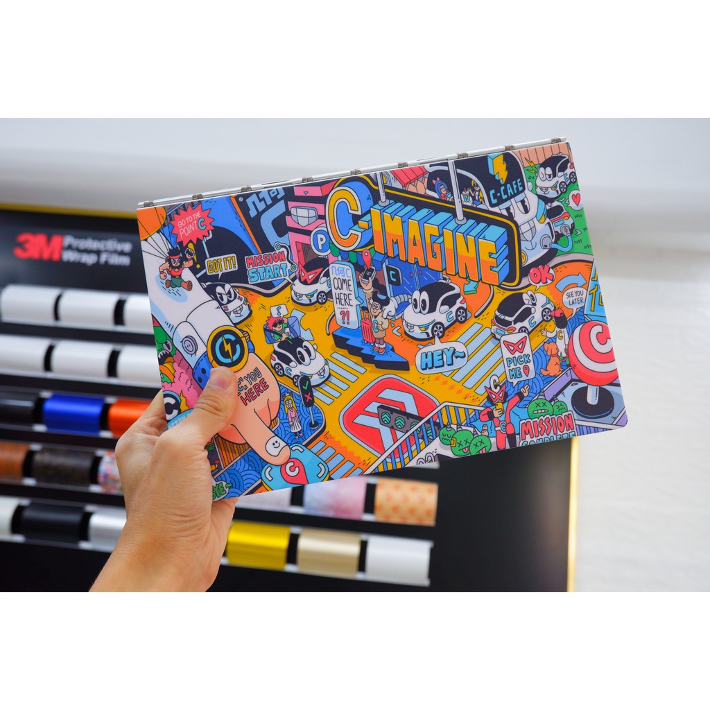 Decal Skin dán Laptop mẫu Stickerbomb