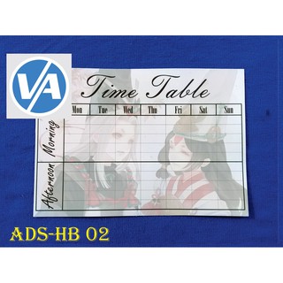Set 4 Thời khóa biểu Âm Dương Sư - Hắc Bạch Vô Thường - có nhiều mẫu Anime, Manga, Game