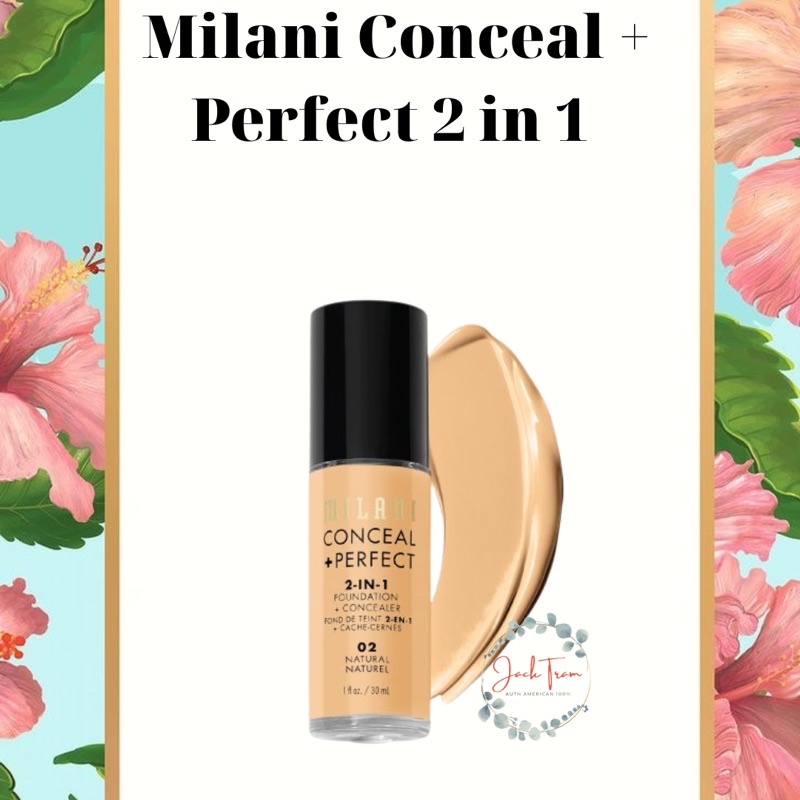 Kem nền che khuyết điểm hoàn hảo Milani conceal + Perfect 2 in 1 foudation (30ml)