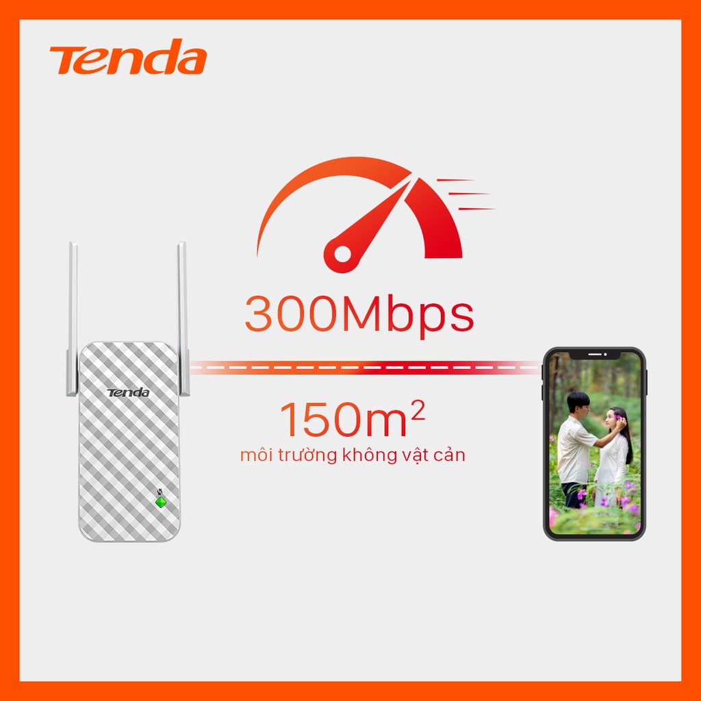 Thiết bị kích sóng cực mạnh WI-Fi Tenda A9 tốc độ 300Mbps -HÀNG CHÍNH HÃNG