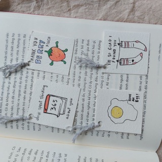 (Vẽ tay) Set 3 cái kẹp sách/ Bookmark handmade (2)