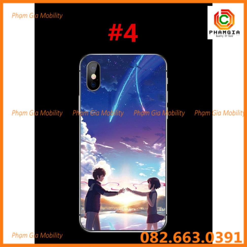 Ốp lưng iphone kính tráng gương x xr xs xsmax hình đẹp, nhiều mẫu anime