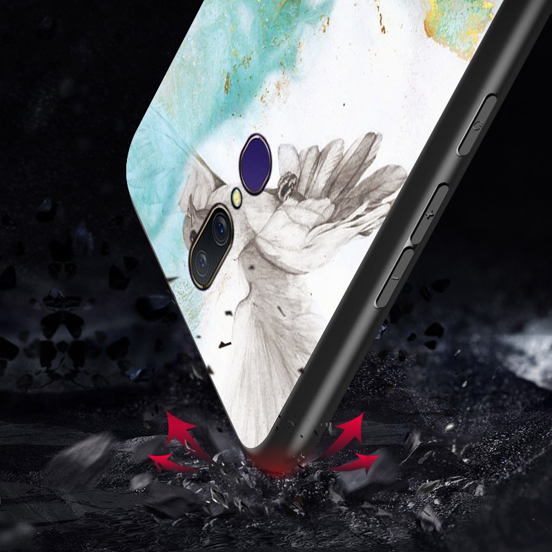 Toughened glass Marble Case For OPPO A7 A5/A3s F11 pro A9 Reno Z 10 F9 Cover Casing