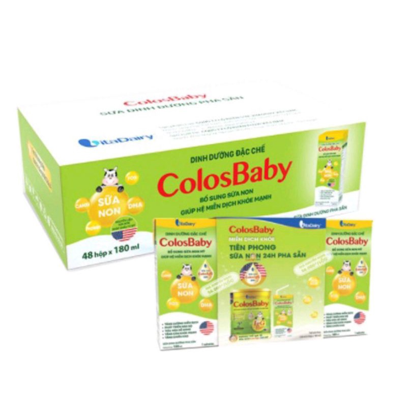 Thùng 48 hộp sữa bột pha sẵn Colosbaby 180ml