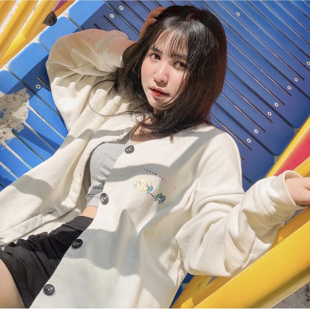 [Mã WASTMAY giảm 15% tối đa 30K đơn 150K] Áo Cardigan MẶT CƯỜI HAPPY Ulzzang Unisex 1hitshop | BigBuy360 - bigbuy360.vn