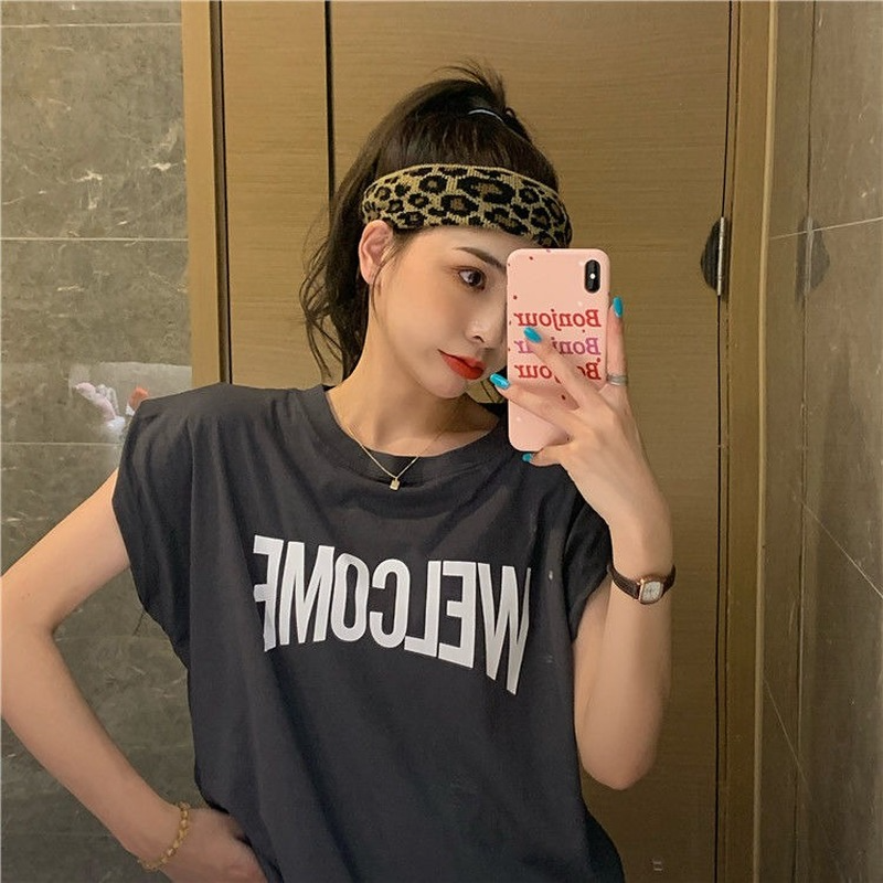 Áo thun ngắn tay dáng rộng thời trang Hàn Quốc cho nữ