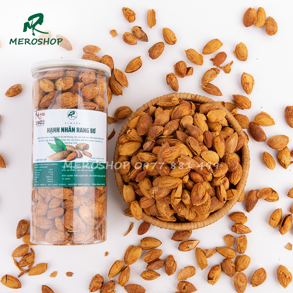 300GRAM HẠNH NHÂN RANG BƠ VỎ MỎNG SHOP MẸ RÔ (lon nhỏ)
