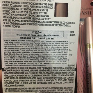 Mascara làm dài và dày mi L'Oreal Paris