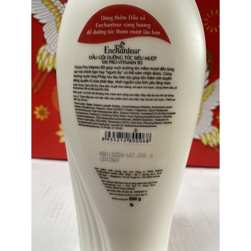 Dầu Gội Và Sữa Tắm Enchanteur Charming 650g