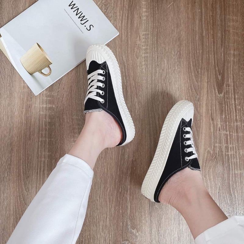 SỤC THỂ THAO VẢI BUỘC DÂY ĐỘN ĐẾ HAI MÀU ĐEN TRẮNG | BigBuy360 - bigbuy360.vn