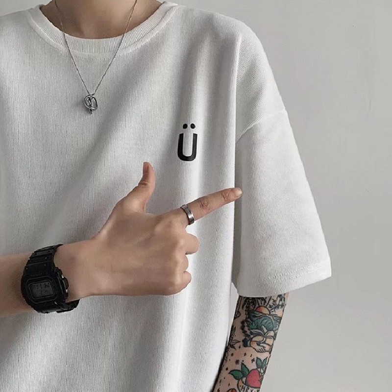 Áo Thun Tay Ngắn Dáng Rộng In Chữ Phong Cách Hip Hop Thời Trang Mùa Hè Cho Nam Size M-5XL