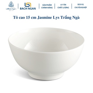 Tô cao minh long 15 cm jasmine lys trắng ngà