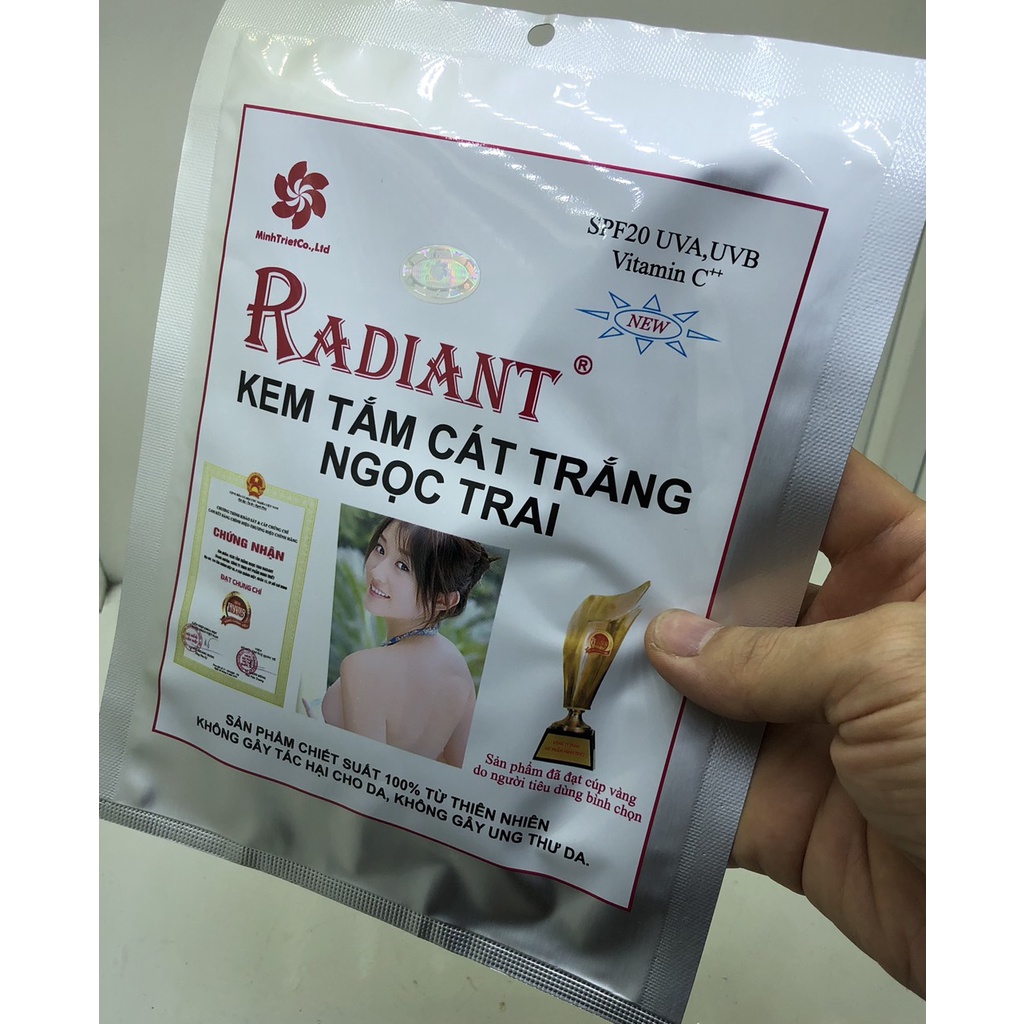 Combo 10 bịch Kem tắm trắng cát ngọc trai - Radiant