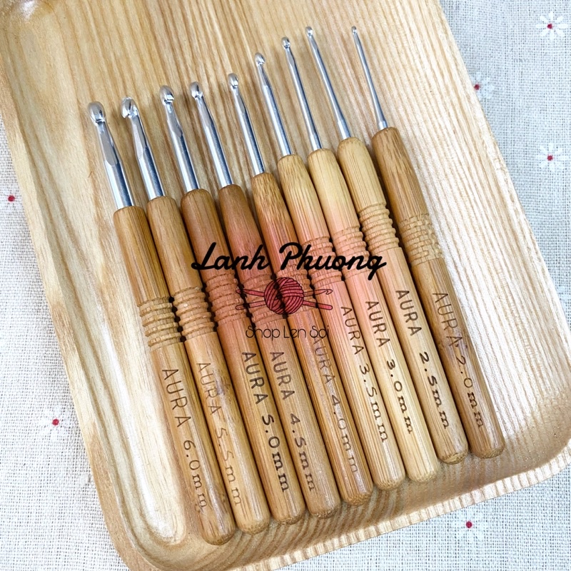 Kim Móc Cán Tròn Bằng Gỗ Nhiều Size Vintage