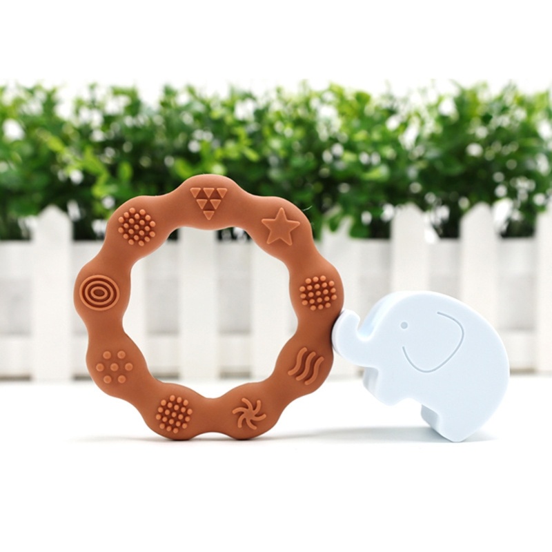 Đồ Chơi Ngậm Nướu Hình Vòng Tay Hoạt Hình Bằng Silicone Dành Cho Em Bé