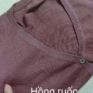 Áo Khoác Cardigan Len Mỏng Cổ Tim