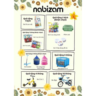 ⚡QUÀ HẤP DẪN⚡Tã/Bỉm NABIZAM HÀN QUỐC Dán/Quần Đủ Size S44/M40/L36/M32/L30/XL26/XXL22/3XL20