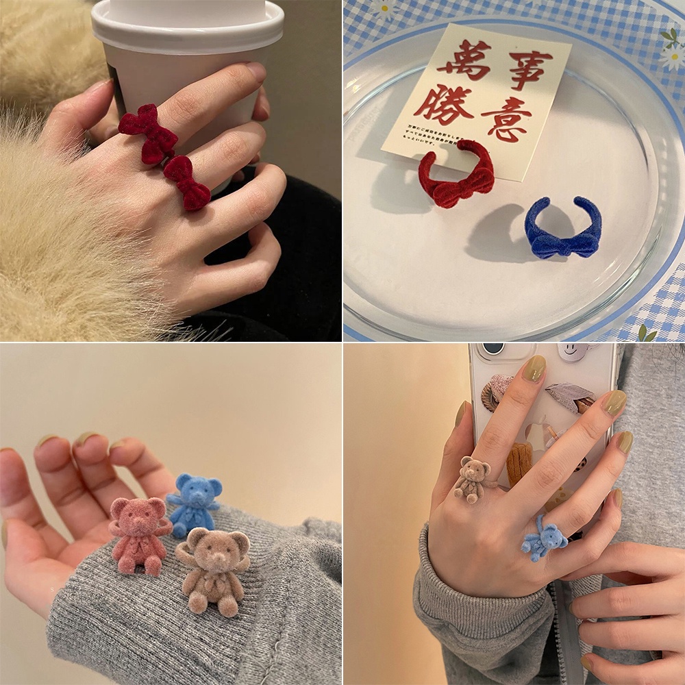 Hộp đựng hình dâu tây/ nhẫn AY vải nhung nhiều màu sắc xinh xắn