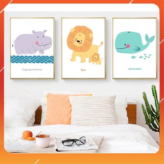 [  SALE CUTE] Khung ảnh và tranh treo tường phòng trẻ em, em bé siêu dễ thương hàng loại 1 (tặng kèm đinh treo siêu bền)
