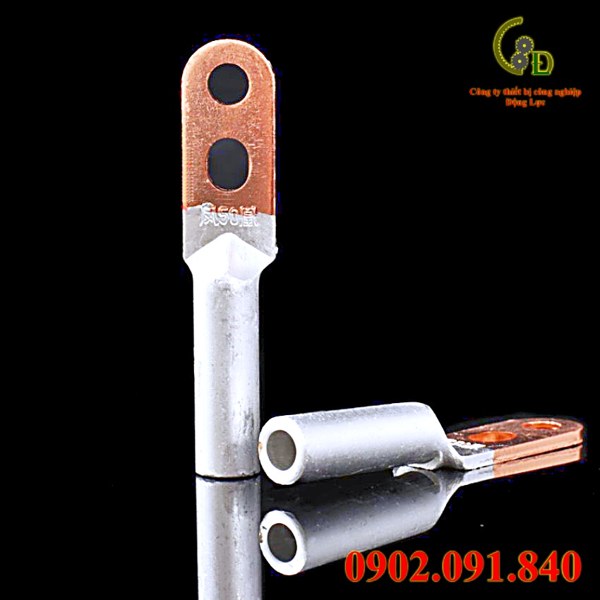 Đầu cos đồng nhôm 2 lỗ DTL 1cái, cốt sử lý hợp kim, cosse bấm nối dây điện 25mm đến 95mm