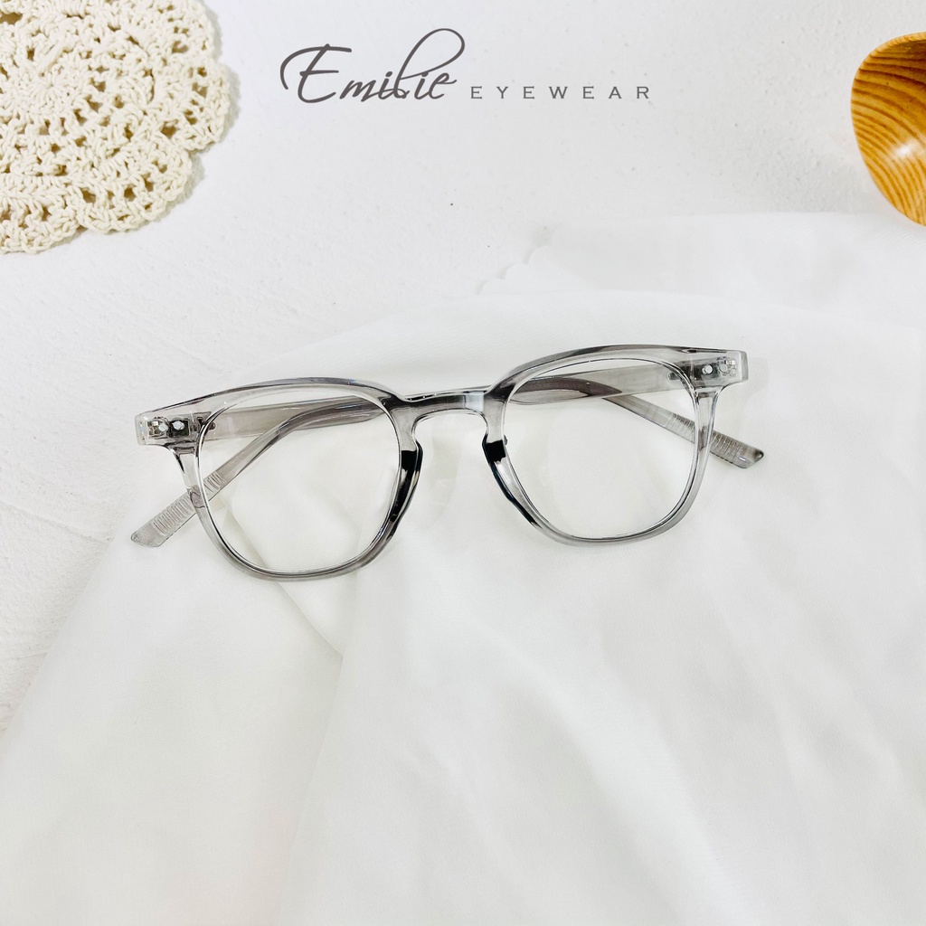 Gọng kính nhựa vuông nam nữ Emilie eyewear phụ kiện thời trang 2266