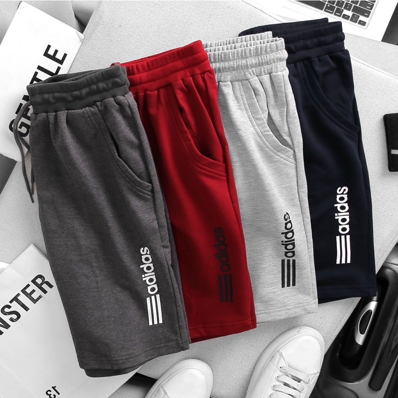 Quần Lửng Thun Nam Adidas - 4 Màu Sắc - Vải Da Cá, Tixi - Co Giãn Tốt, Thoáng Mát