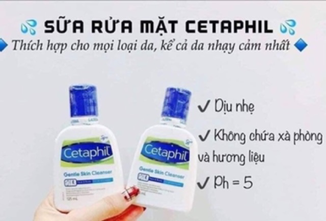 Sữa rửa mặt Celtaphil 125ml dành cho da mụn , da dầu , da nhạy cảm