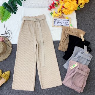 SET 2Q ỐNG RỘNG DẬP LY NUDE + 2Q ỐNG SUÔNG KÈM BELT HỒNG, NÂU