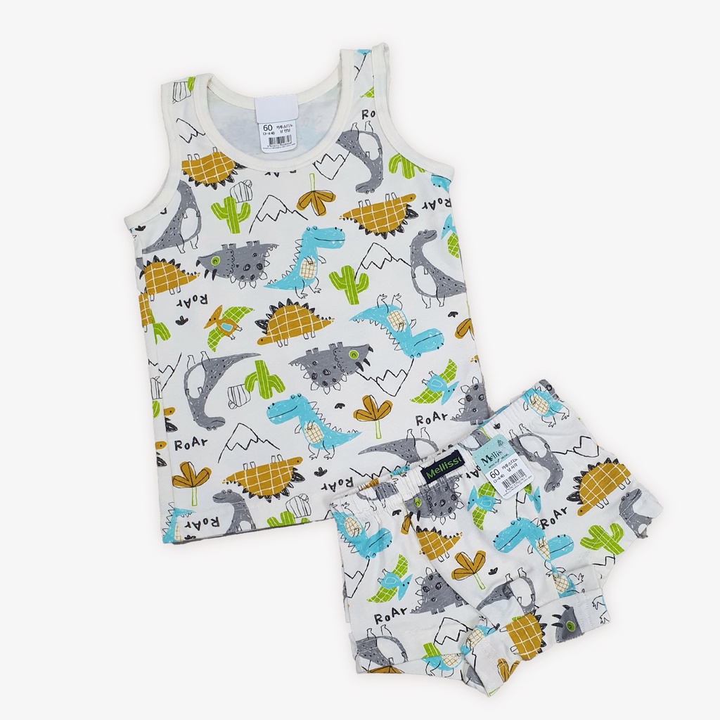 Set quần áo cotton sát nách kèm quần sịp cho bé trai từ 10kg made in korea Hàn Quốc mềm mịn thời trang trẻ em BabyKorea