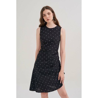 Đầm chấm bi MARC dây rút nhúng bên size M