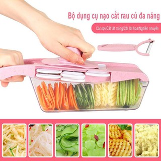Bộ Dụng Cụ Lúa Mạch Nạo Cắt Rau Củ Quả Đa Năng Tặng Kèm Dao Nạo Vỏ