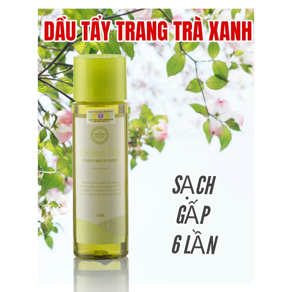 Dầu tẩy trang mắt môi chiết xuất trà xanh The Nature Book [CHÍNH HÃNG] an toàn dịu nhẹ sạch sâu HOÀN HẢO! | BigBuy360 - bigbuy360.vn