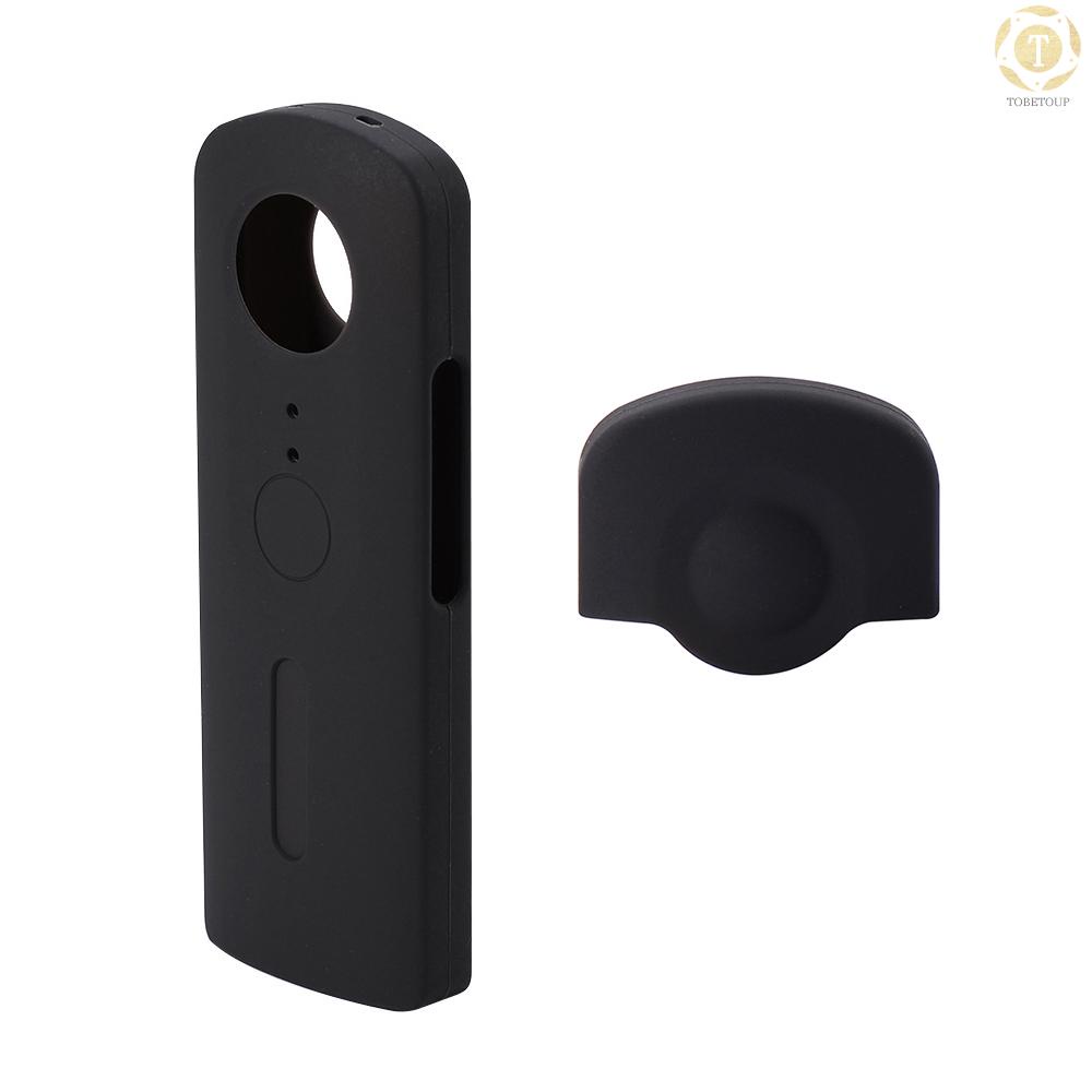 ANDOER Vỏ Silicon Bảo Vệ Ống Kính Máy Ảnh Ricoh Theta V 360 Độ