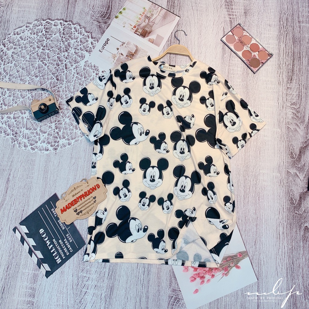Áo thun mickey be dáng rộng