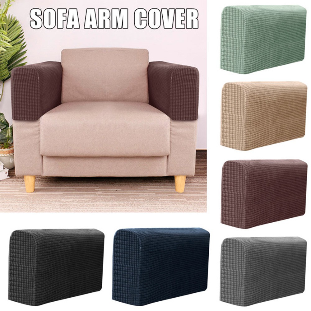 Bộ 2 Vỏ Bọc Ghế Sofa Màu Trơn Co Giãn Chất Lượng Cao Nhiều Màu Tùy Chọn