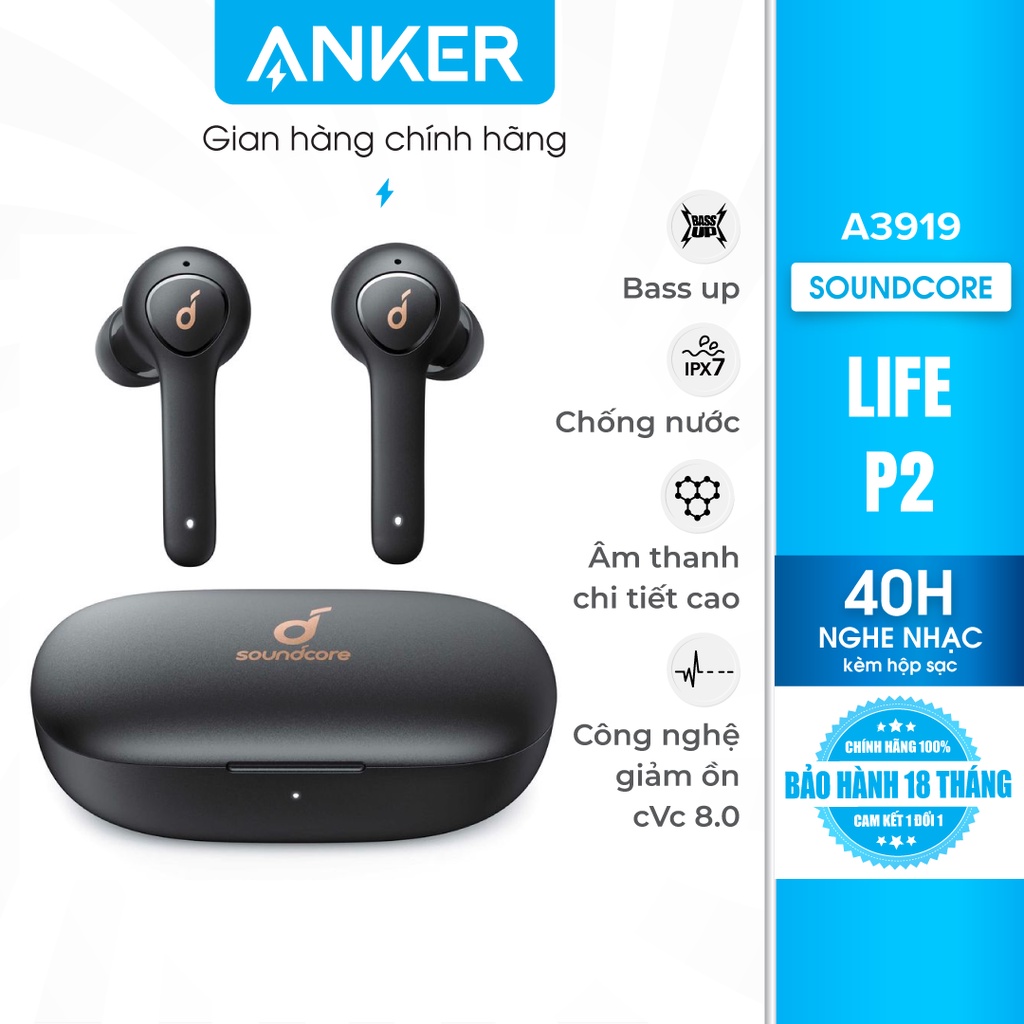 Tai nghe bluetooth TWS SOUNDCORE Life P2 (by Anker) - A3919