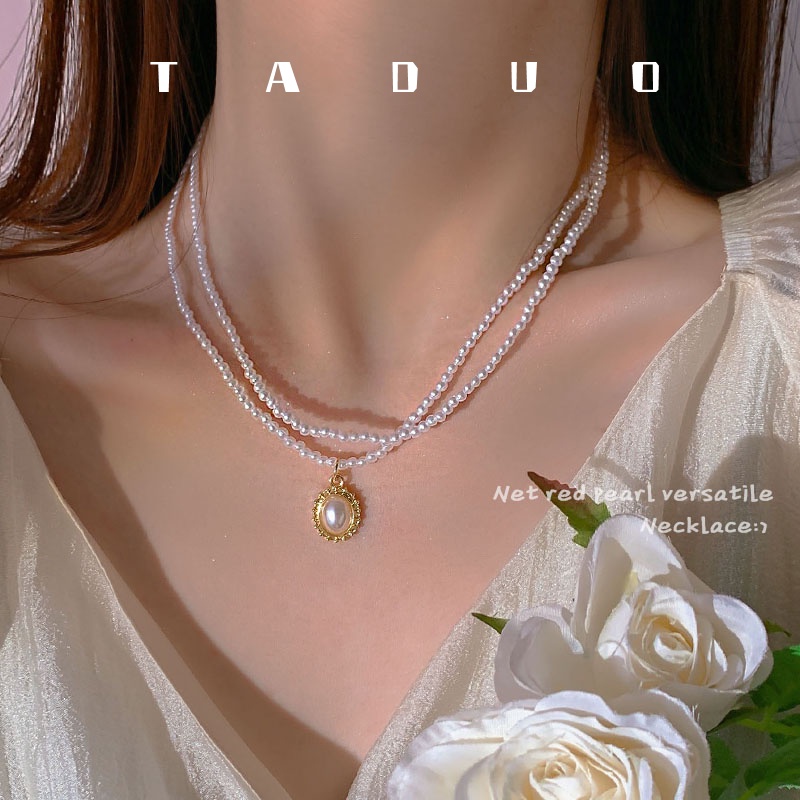 Vòng cổ Đính Ngọc Trai Sang Trọng Phong Cách Hàn Quốc Dành Cho Nữ