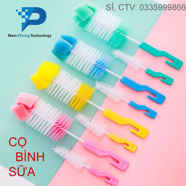 BỘ CỌ RỬA BÌNH SỮA, NÚM TI - DỤNG CỤ VỆ SINH CỐC, LY, TÁCH ĐA NĂNG