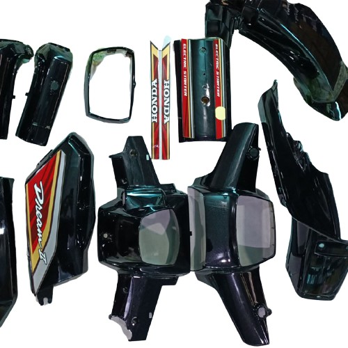 Bộ nhựa màu Đen bóng cho xe Dream II -Bộ ốc ráp dàn áo xe máy Dream - SPG-DGDr2-đen