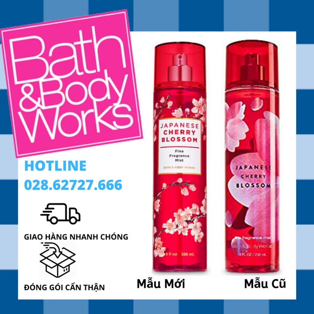 Xịt thơm toàn thân Bath and Body Works Japanese Cherry Blossom Body Mist (236ml)
