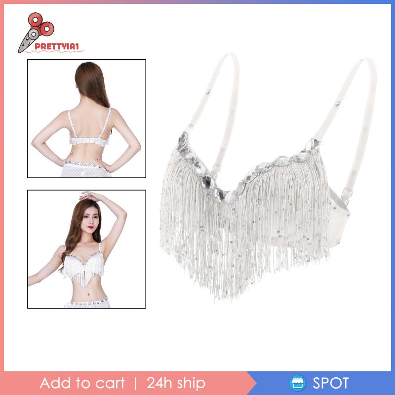 Áo ngực tua rua đính kim sa lấp lánh dùng cho múa bụng