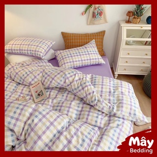 Bộ Chăn Ga Gối Cotton Living - 100% Cotton Hoạ Tiết Mẫu Caro Kẻ Mới Nhất 2021